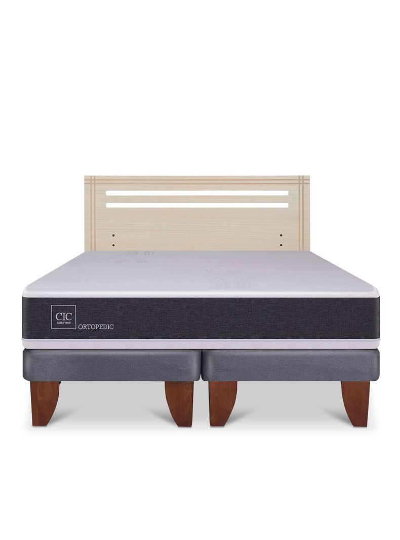 Cama Europea Ortopedic King + Respaldo Dublín Alpino-2