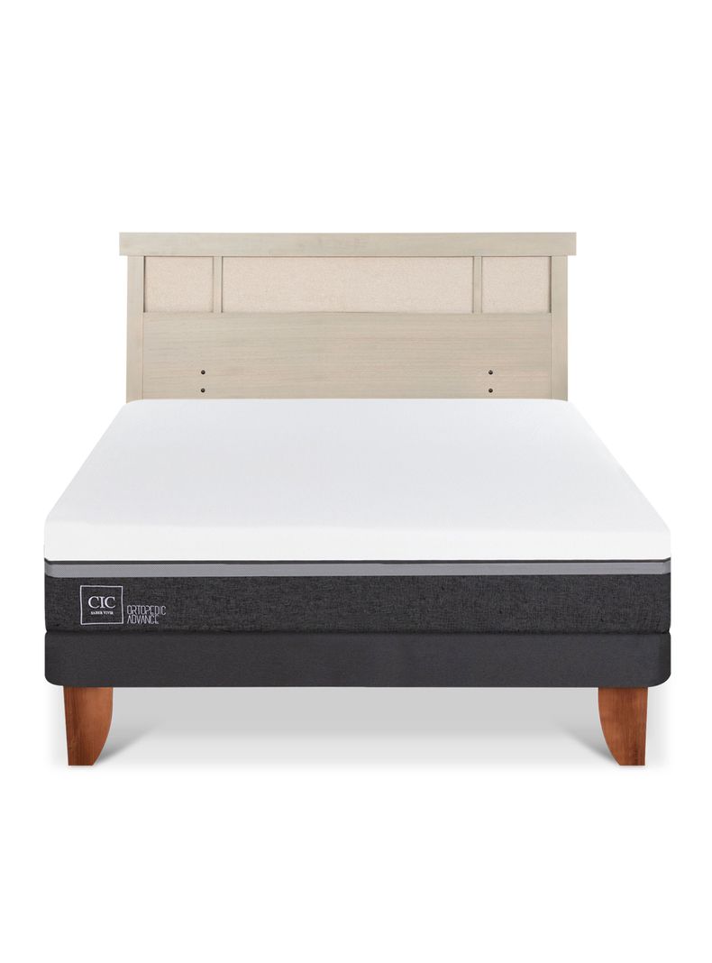 Cama Europea Ortopedic Advance 2 Plazas + Respaldo Dublín Alpino-2