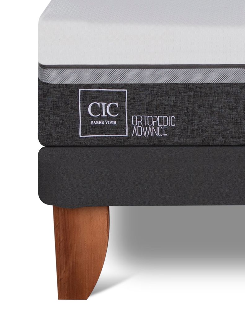Cama Europea Ortopedic Advance 2 Plazas Base Dividida + Respaldo Dublín Alpino-5