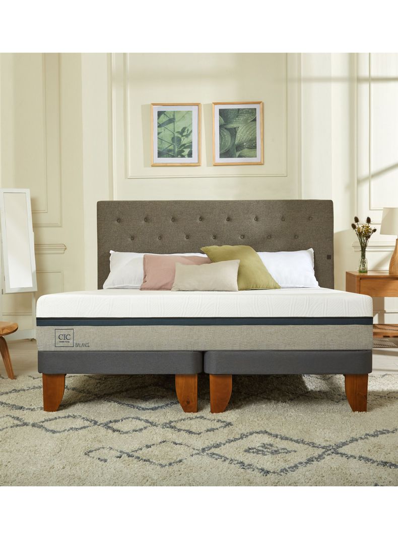 Cama Europea Balance King + Respaldo Dublín Alpino-7