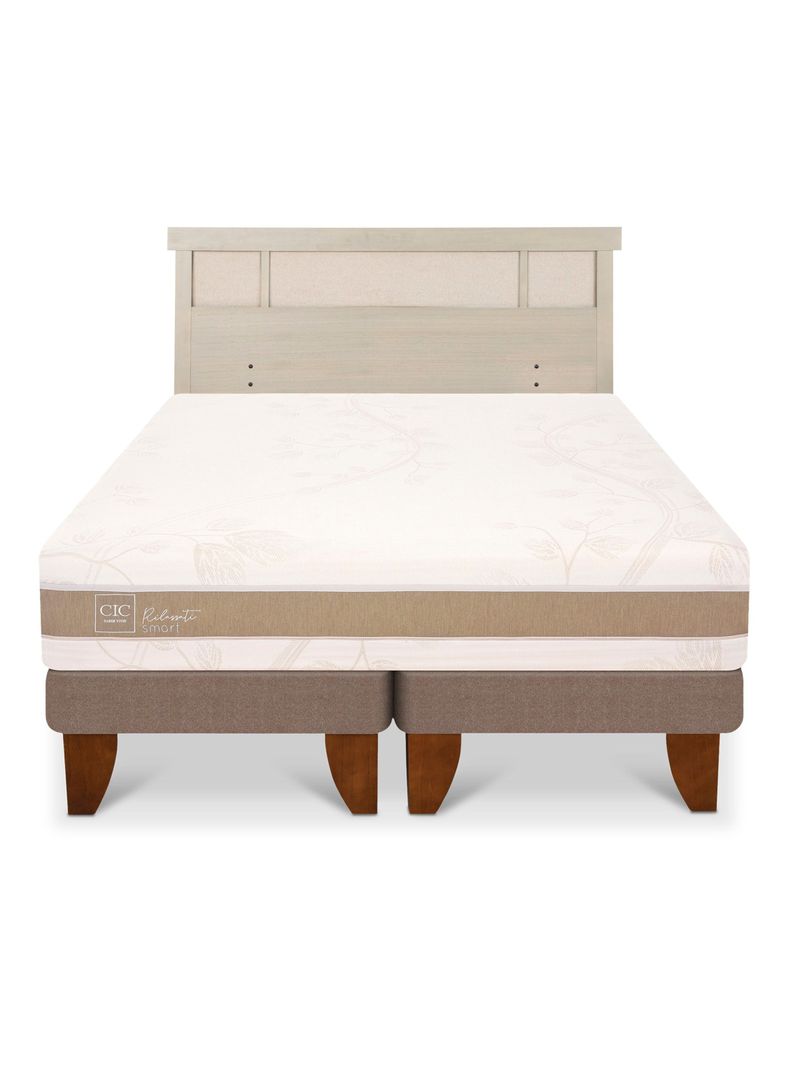 Cama Europea Rilassati Infinity 2 Plazas Base Dividida + Respaldo Dublin Alpino-2