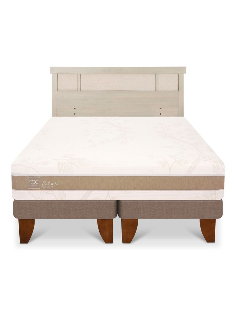 Cama Europea Rilassati Infinity King + Respaldo Dublin Alpino-2