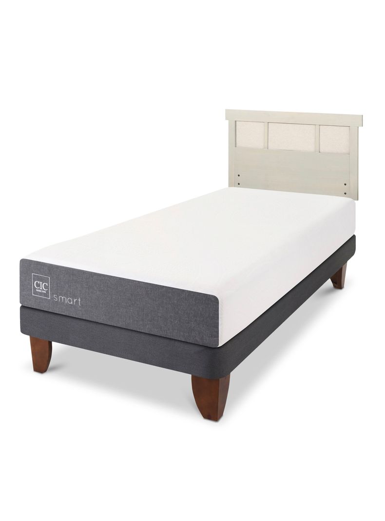 Cama Europea Smart 1 Plaza + Respaldo Dublín Alpino-0