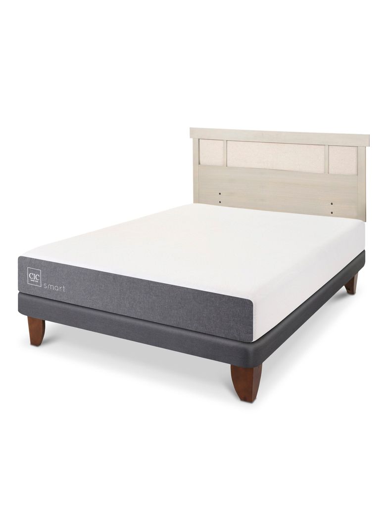 Cama Europea Smart 2 Plazas + Respaldo Dublín Alpino-0