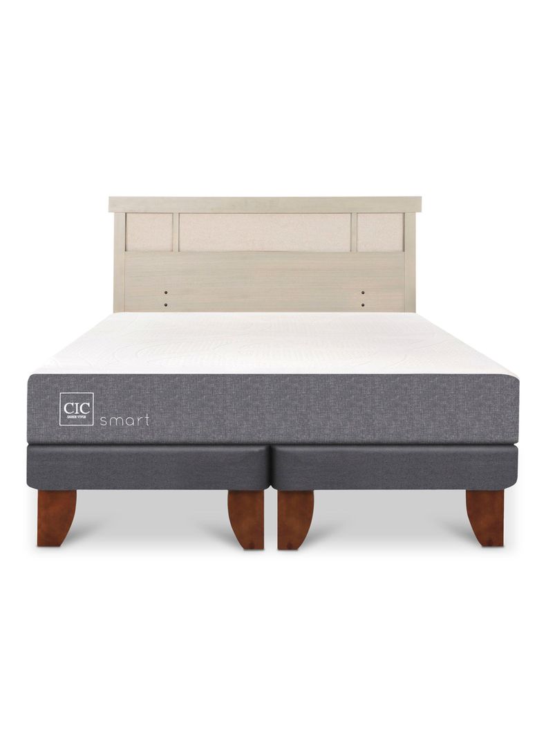 Cama Europea Smart King + Respaldo Dublín Alpino-2