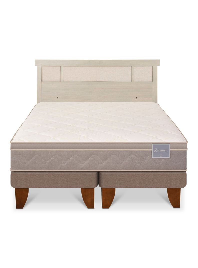 Cama Europea Rilassati 2 Plazas Base Dividida + Respaldo Dublín Alpino-2
