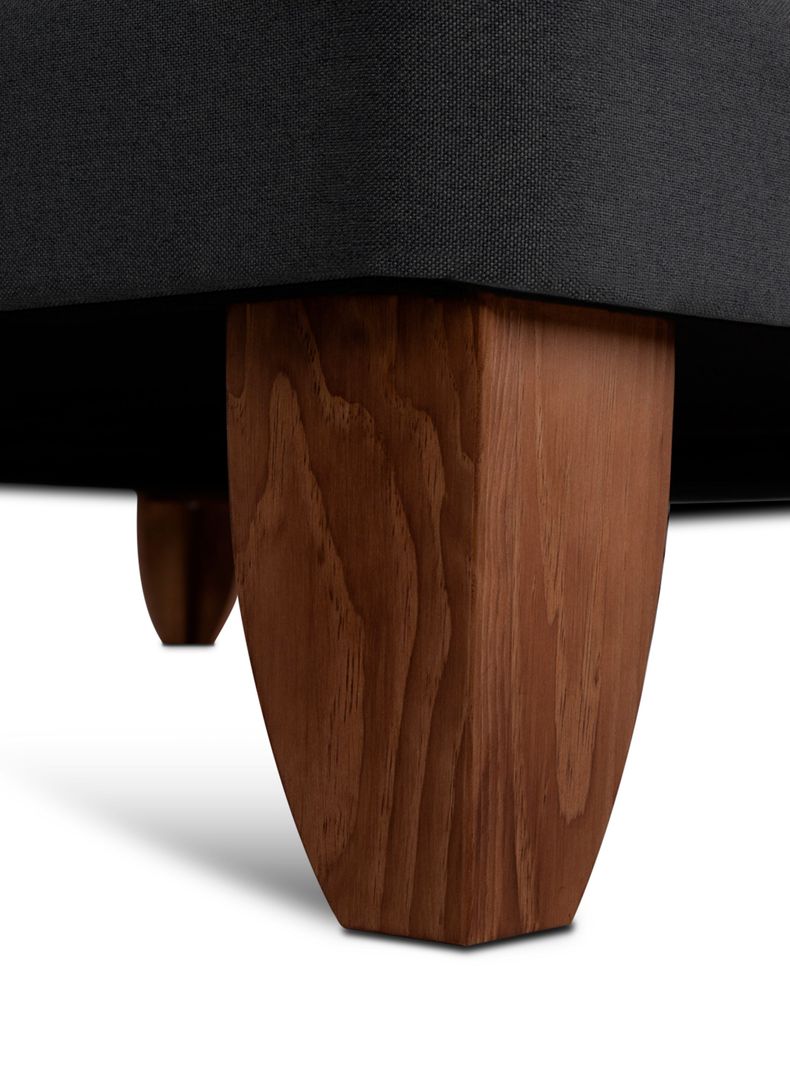 Cama Europea Ortopedic 1.5 Plazas + Respaldo Torino Negro-4
