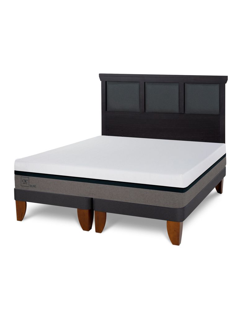 Cama Europea Balance King + Respaldo Torino Negro-0
