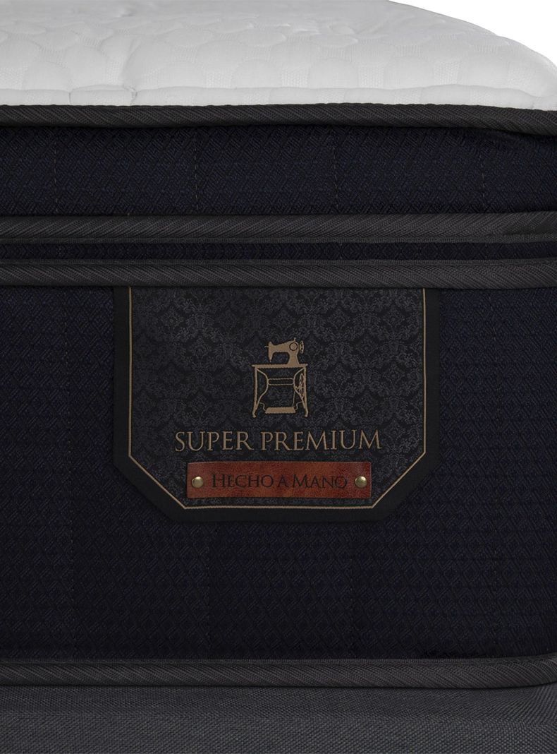 Cama Europea Súper Premium King + Respaldo Torino Negro-5