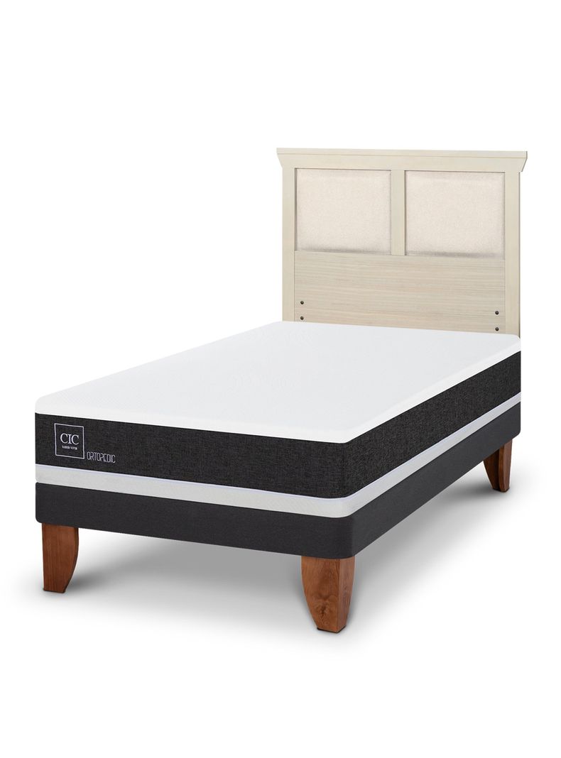Cama Europea Ortopedic 1.5 Plazas + Respaldo Torino Alpino-0