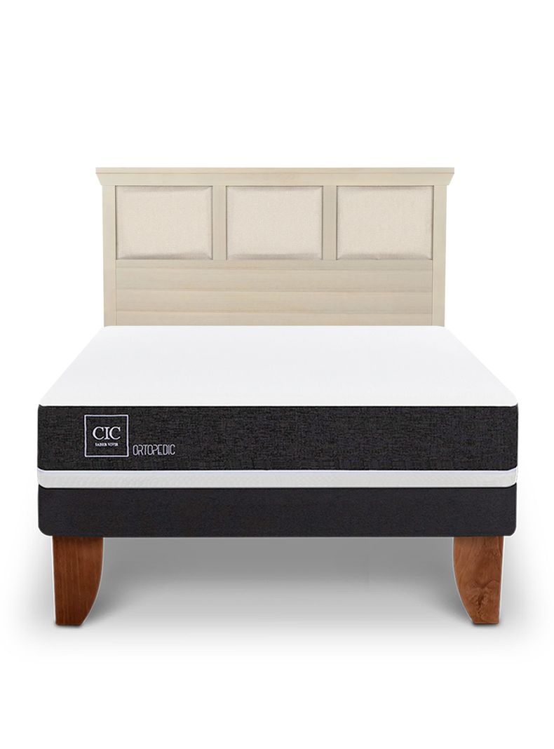 Cama Europea Ortopedic 2 Plazas + Respaldo Torino Alpino-2