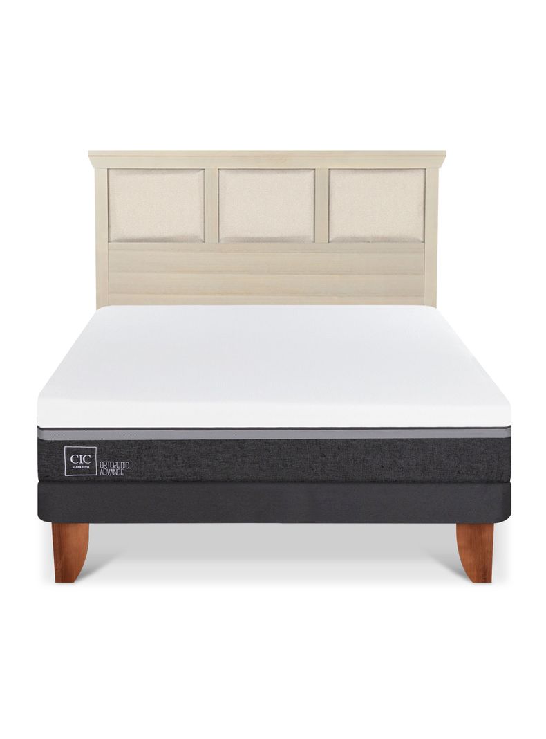 Cama Europea Ortopedic Advance 2 Plazas + Respaldo Torino Alpino-2