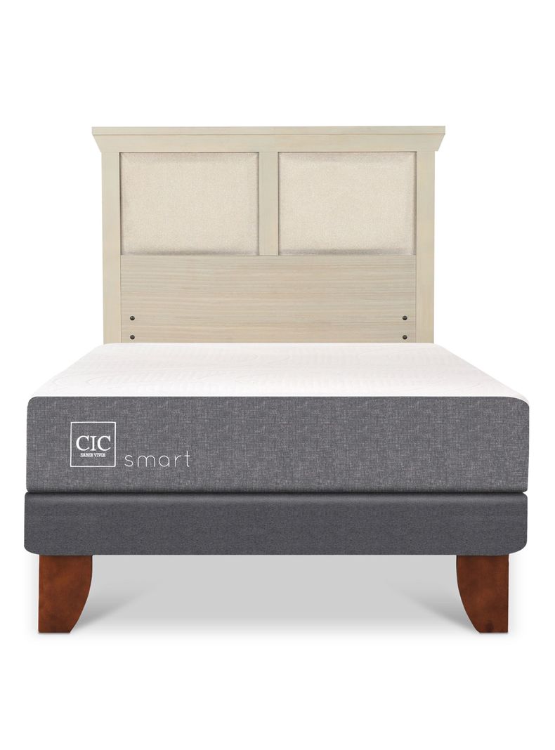 Cama Europea Smart 1 Plaza + Respaldo Torinoino Alpino-2