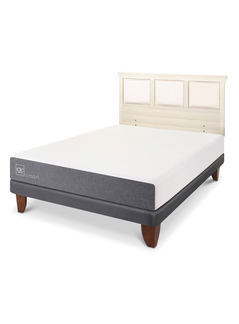 Cama Europea Smart 2 Plazas + Respaldo Torino Alpino-0