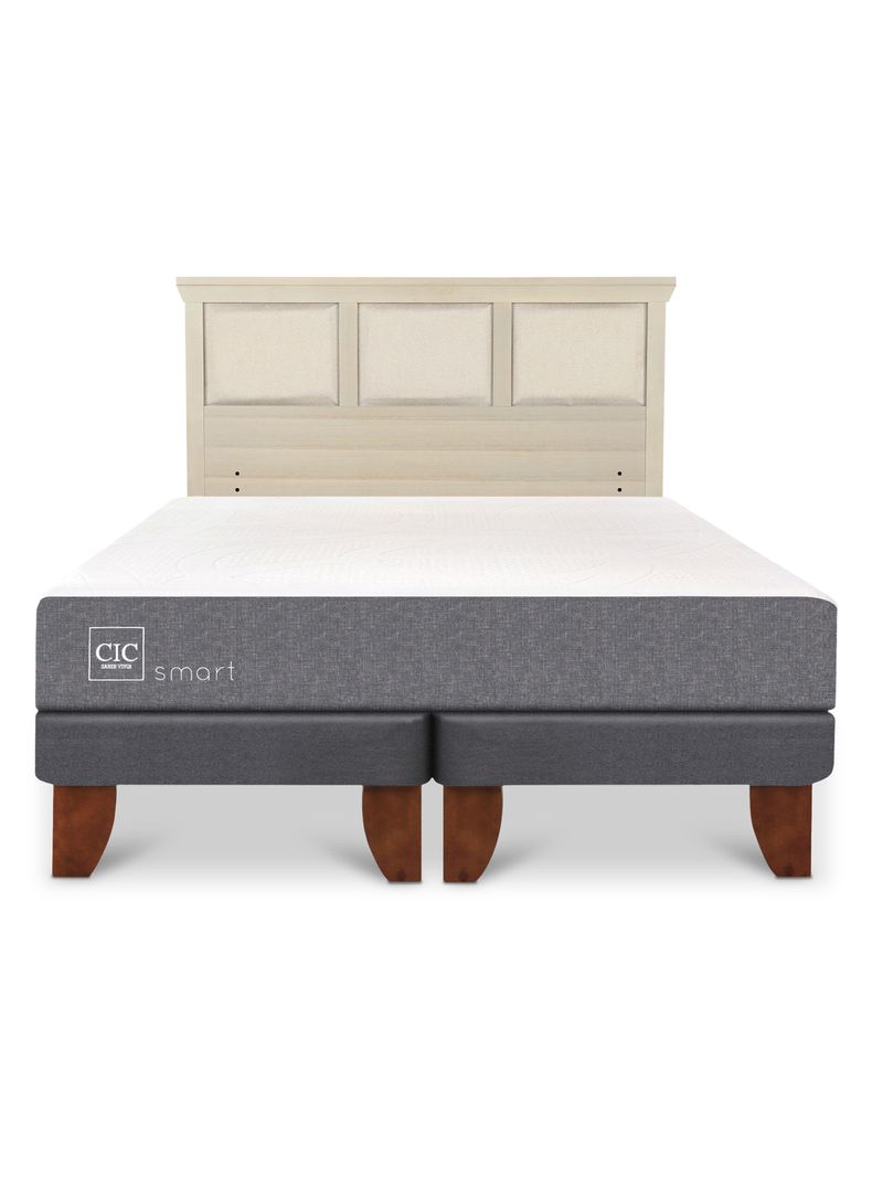 Cama Europea Smart 2 PlazasBase Dividida + Respaldo Torinoino Alpino-2