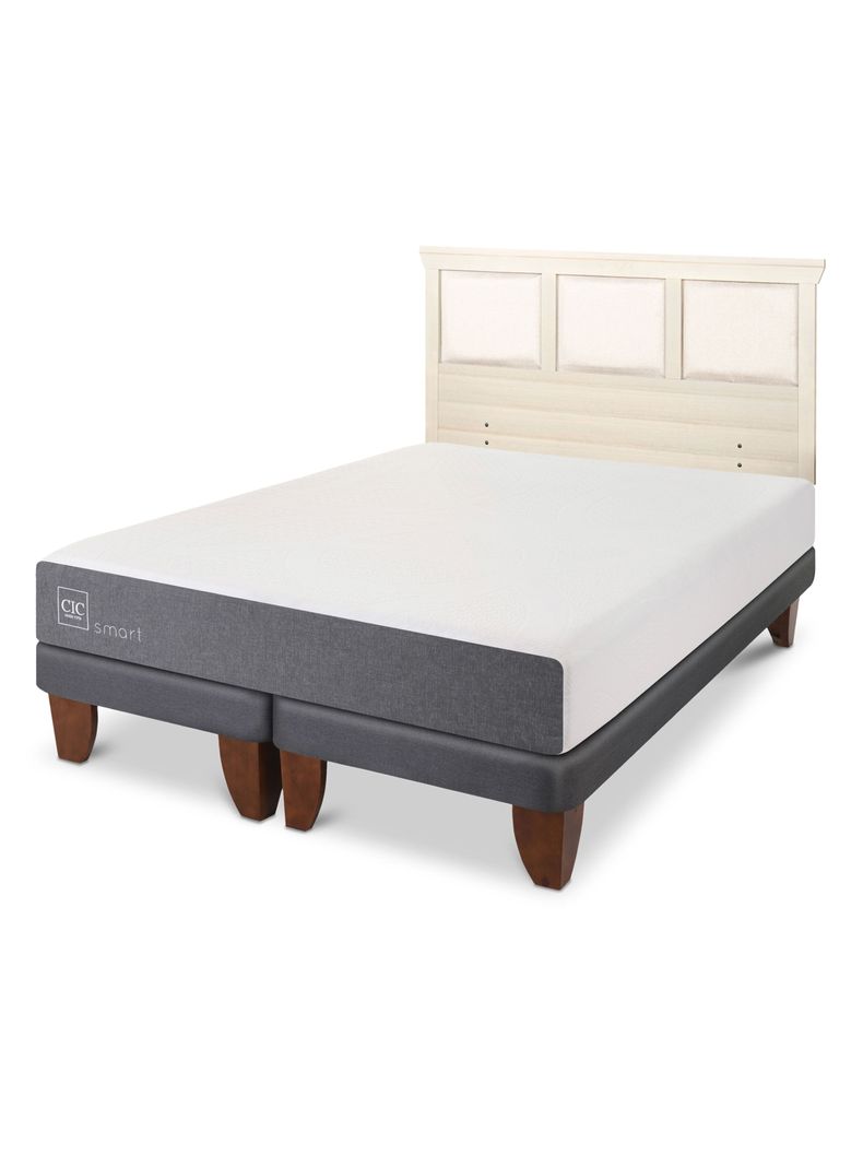 Cama Europea Smart 2 PlazasBase Dividida + Respaldo Torinoino Alpino-0