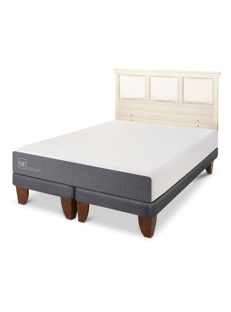 Cama Europea Smart King + Respaldo Torino Alpino-0