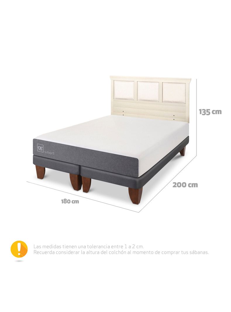 Cama Europea Smart King + Respaldo Torino Alpino-1