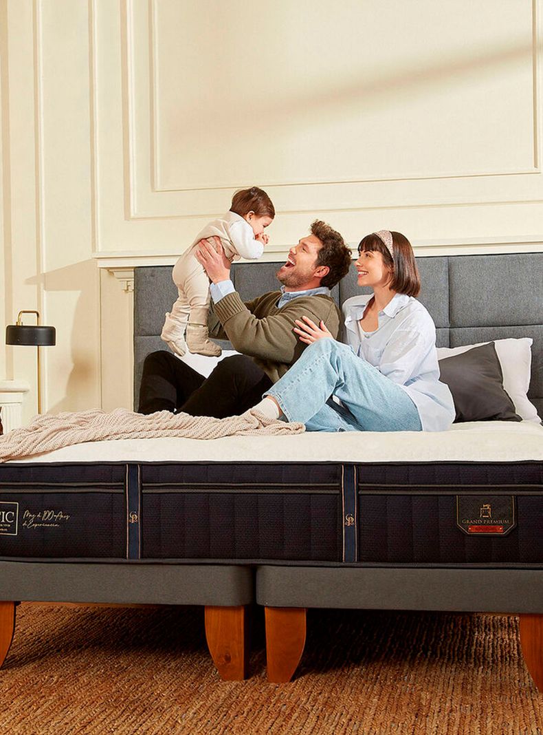 Cama Europea Grand Premium 2 Plazas Base Dividida + Respaldo Torino Alpino-5