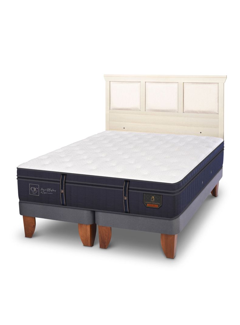 Cama Europea Grand Premium King + Respaldo Torino Alpino-0