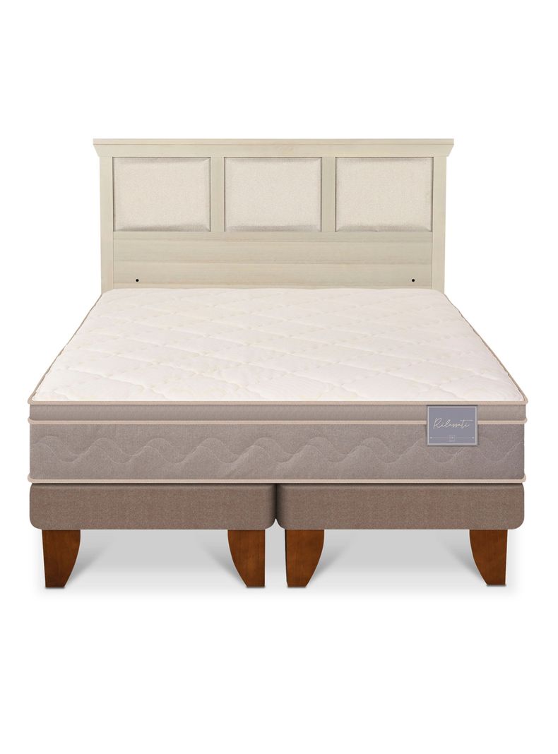 Cama Europea Rilassati 2 Plazas Base Dividida + Respaldo Torino Alpino-2