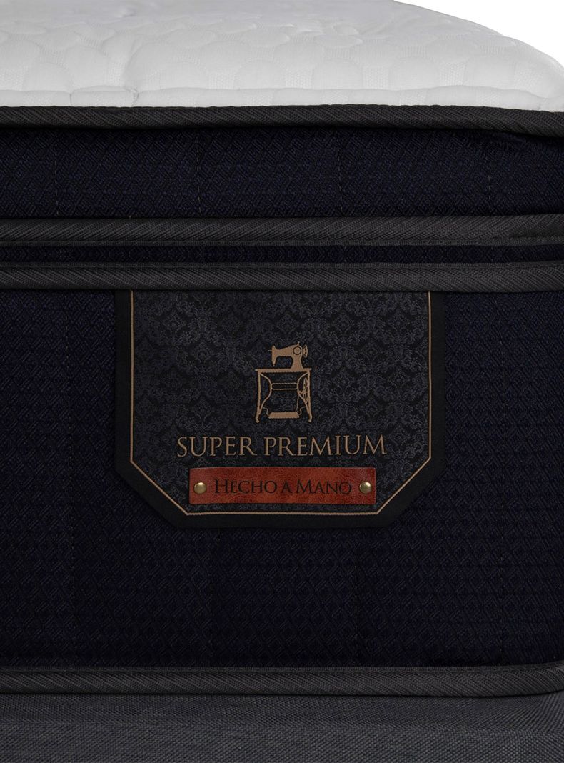 Cama Europea Super Premium King + Respaldo Torino Olivo-5