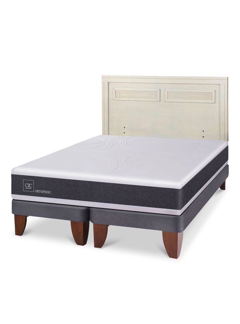 Cama Europea Ortopedic 2 Plazas Base Dividida + Respaldo Milán Alpino-0
