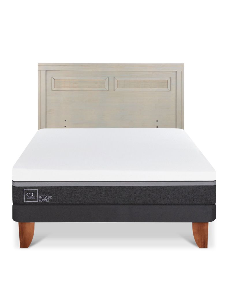 Cama Europea Ortopedic Advance 2 Plazas + Respaldo Milán Alpino-2