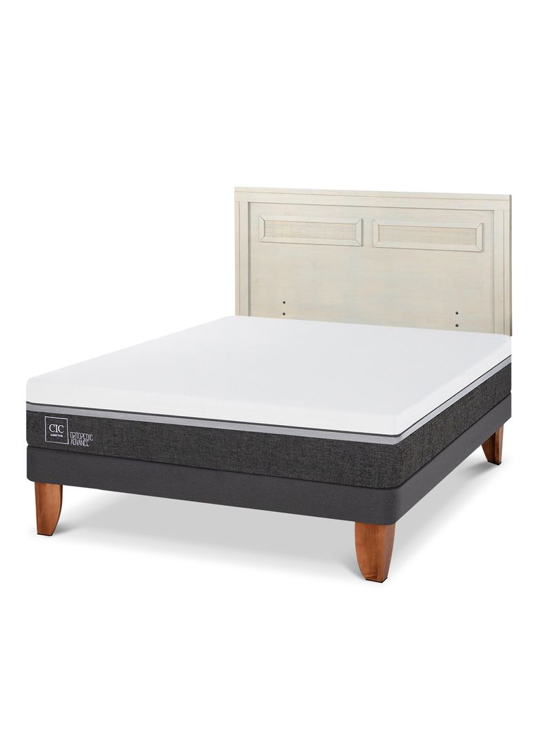 Cama Europea Ortopedic Advance 2 Plazas + Respaldo Milán Alpino-0
