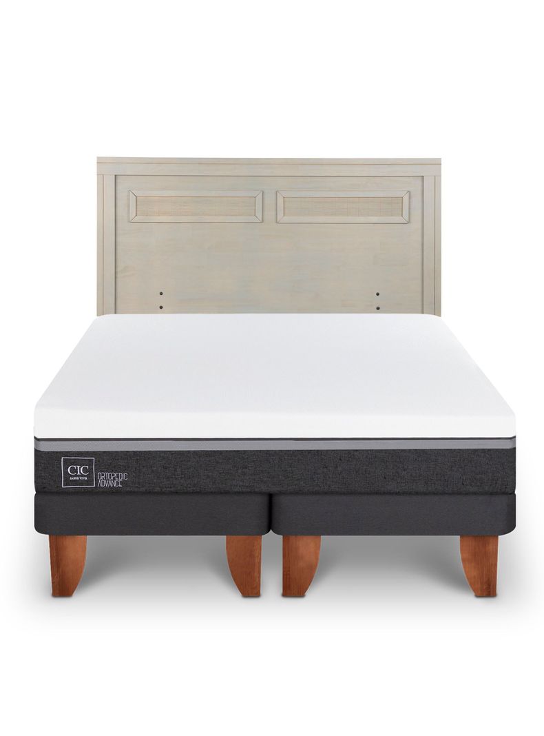 Cama Europea Ortopedic Advance King + Respaldo Milán Alpino-2