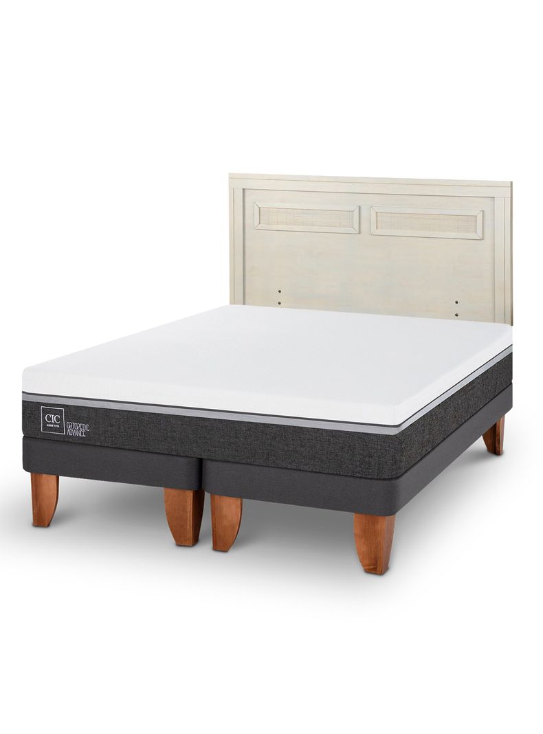Cama Europea Ortopedic Advance King + Respaldo Milán Alpino-0