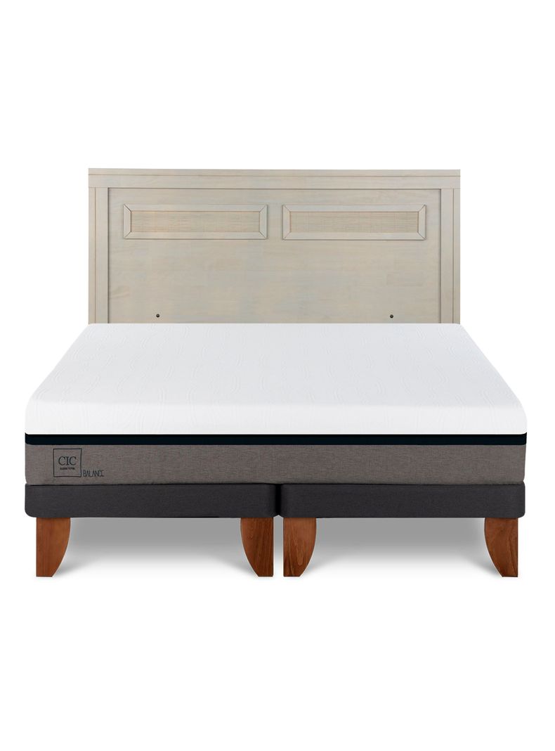 Cama Europea Balance King + Respaldo Milán Alpino-2