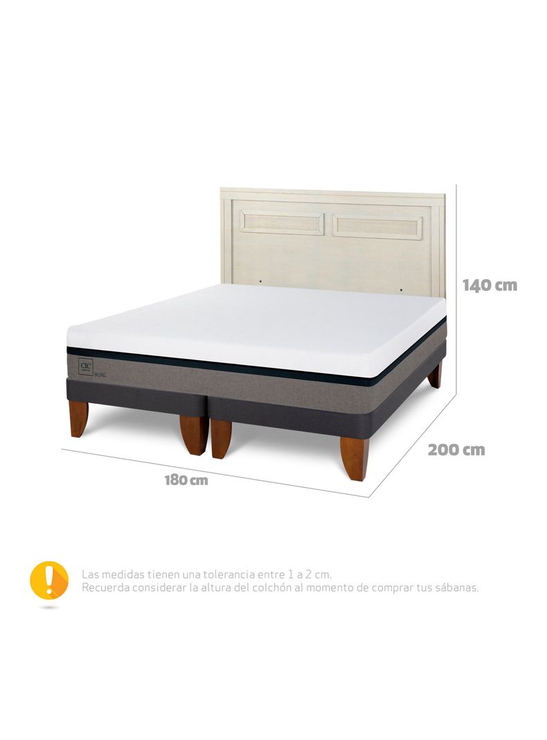 Cama Europea Balance King + Respaldo Milán Alpino-1
