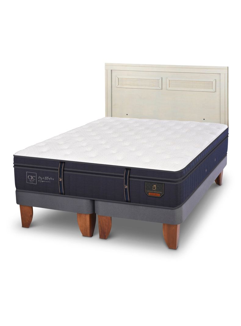 Cama Europea Grand Premium King + Respaldo Milán Alpino-0