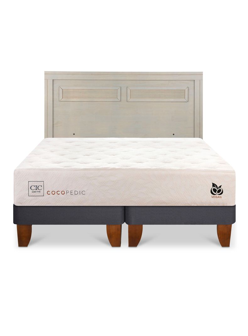 Cama Europea Cocopedic King + Respaldo Milán Alpino-2