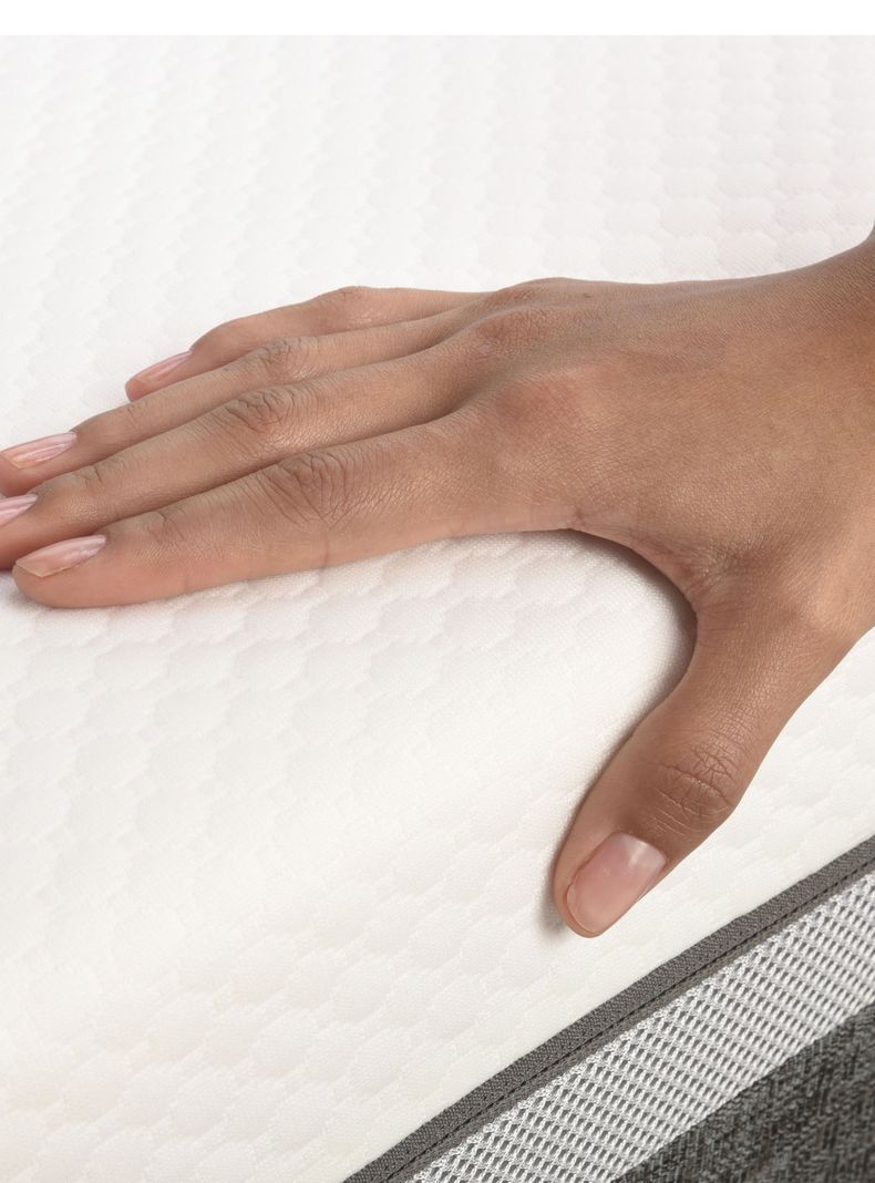 Cama Europea Ortopedic Advance 2 Plazas + Respaldo Milán Mostaza-6