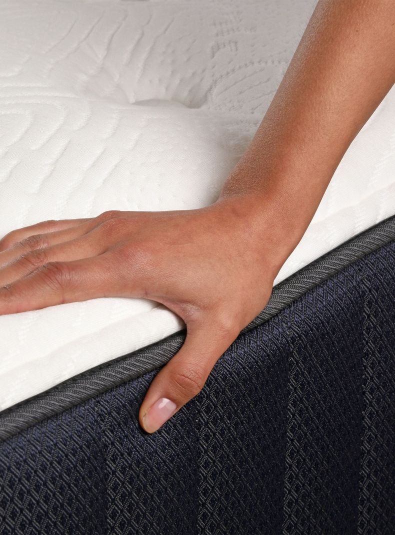 Cama Europea Premium 2 Plazas Base Dividida + Respaldo Milán Mostaza-4