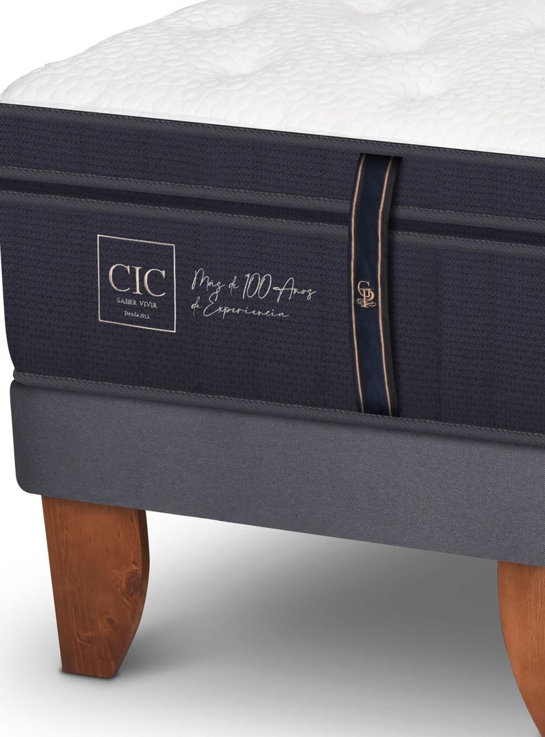 Cama Europea Grand Premium King + Respaldo Milán Mostaza-3