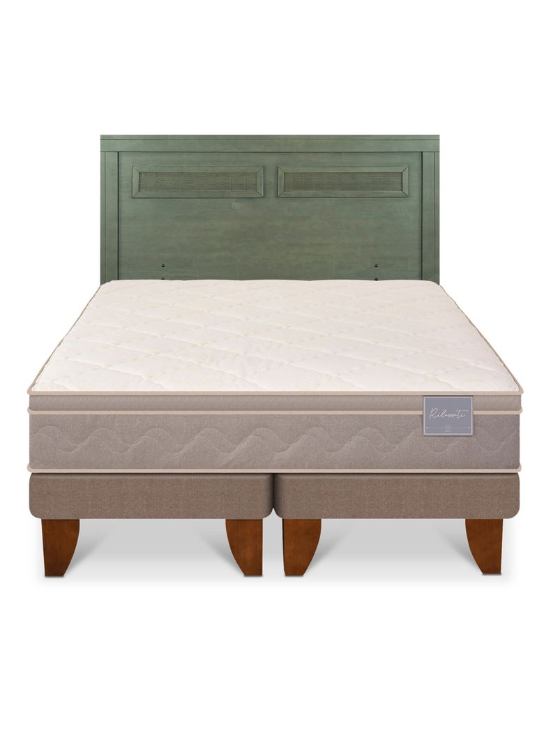 Cama Europea Rilassati King + Respaldo Milan Olivo-2