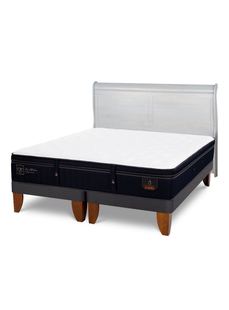 Cama Europea Super Premium King + Respaldo Miro Alpino-0