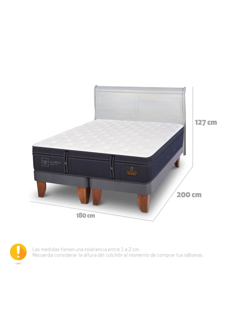 Cama Europea Grand Premium King + Respaldo Miro Alpino-1