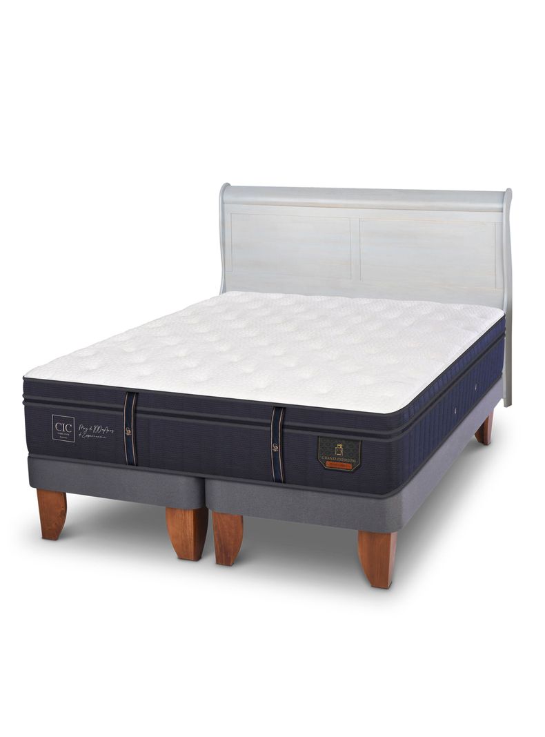 Cama Europea Grand Premium King + Respaldo Miro Alpino-0