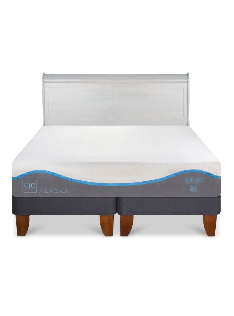 Cama Europea Alaska King + Respaldo Miro Alpino-2