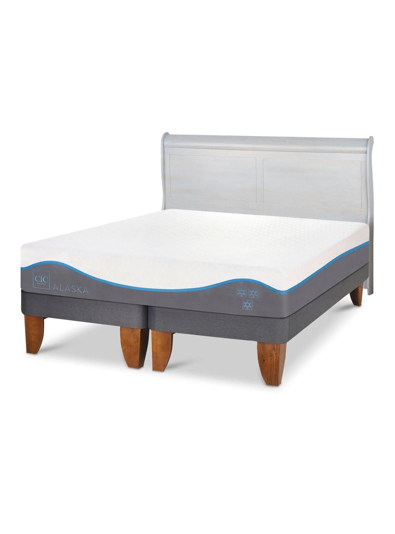 Cama Europea Alaska King + Respaldo Miro Alpino-0