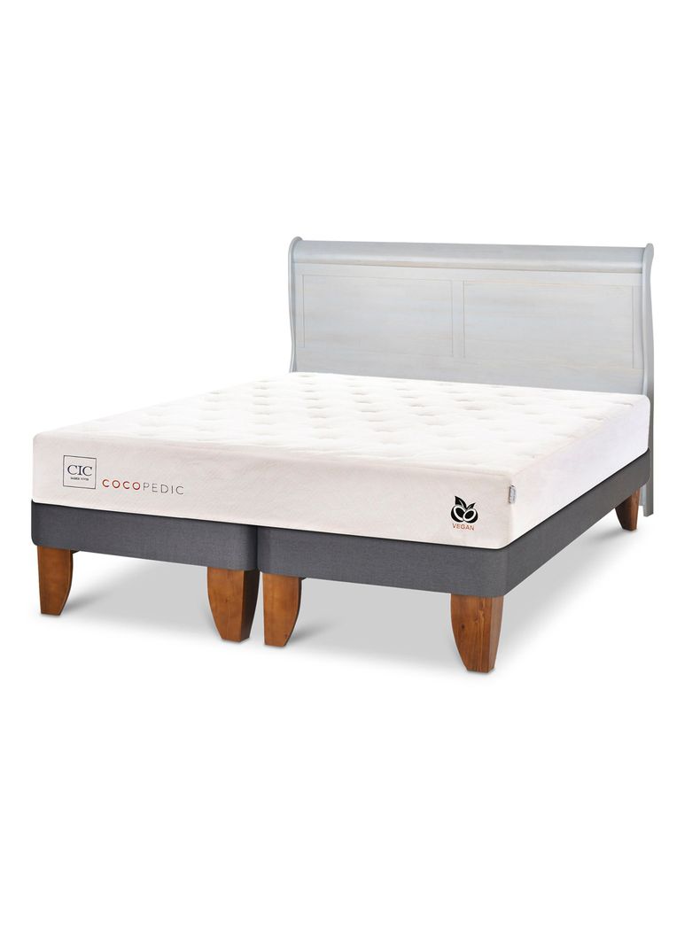 Cama Europea Cocopedic King + Respaldo Miro Alpino-0