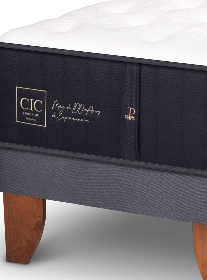 Cama Europea Premium 2 Plazas Base Dividida + Respaldo Miro Mostaza-3