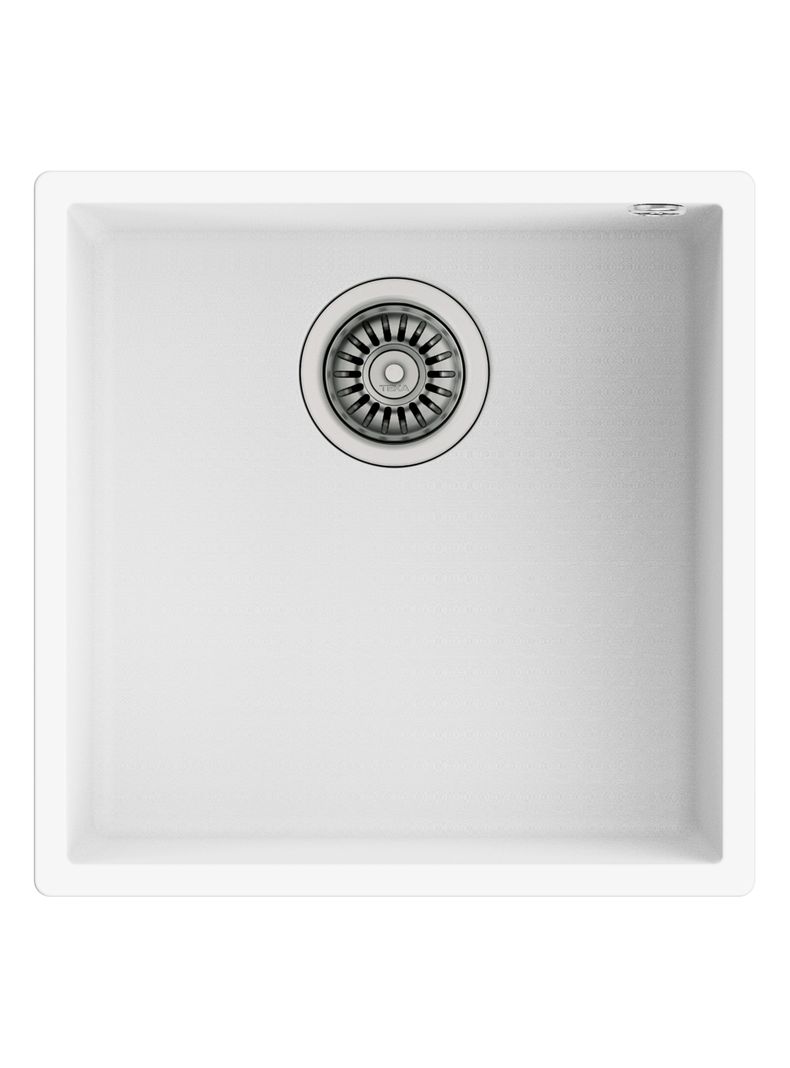 Lavaplatos Granito Bajo Encimera Square 40.40 TG Blanco-0