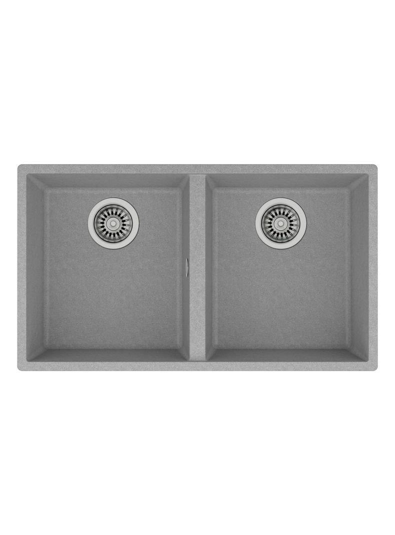 Lavaplatos Granito Bajo Encimera Square 2C-760 Stone Grey-0