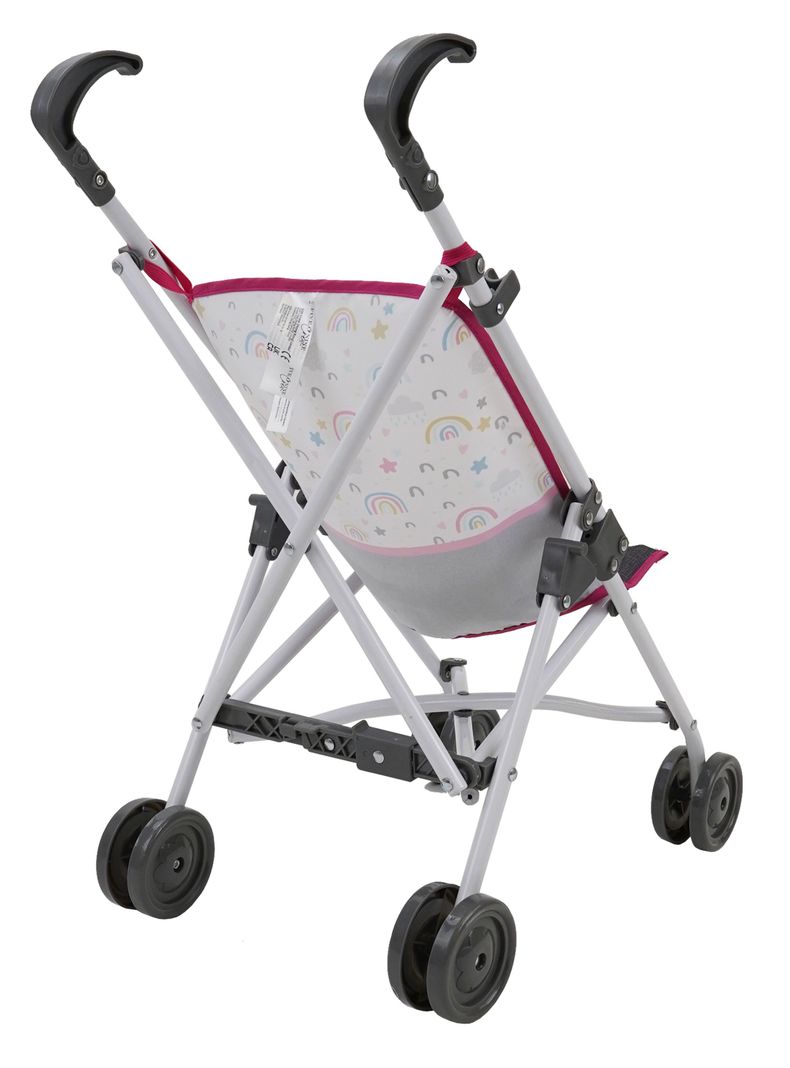 Coche Paraguas para Muñecas Rainbow Fun Gris/Blanco/Rosa-3