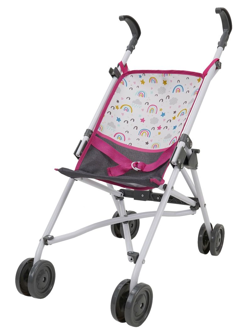 Coche Paraguas para Muñecas Rainbow Fun Gris/Blanco/Rosa-0